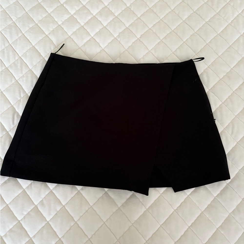 Zara Black Skort with Asymmetrical Design
